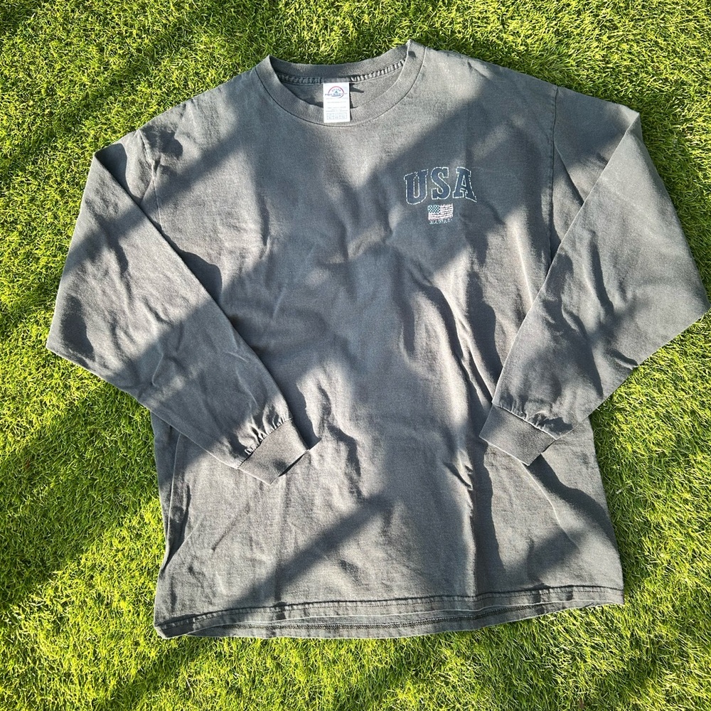 USA Gray Long Sleeve Shirt